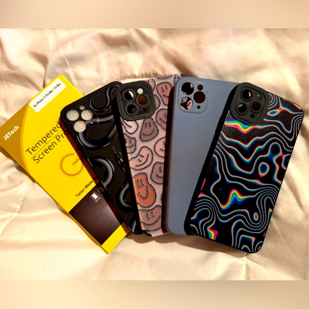 iPhone 11 Pro Max phone cases and one Screen Protector